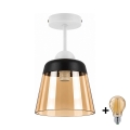 BRILAGI - LED nadgradna stropna svjetiljka RETRO GLASS 1xE27/60W/230V pr. 15,5 cm bijela/dimljeno-bež