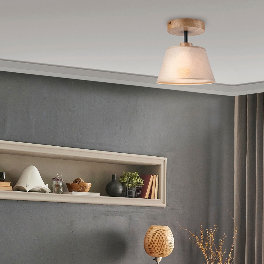 Brilagi - LED  Nadgradni luster ANTHONY 1xE14/60W/230V hrast/bež