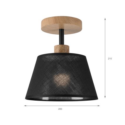 Brilagi - LED  Nadgradni luster ANTHONY 1xE14/60W/230V hrast/crna