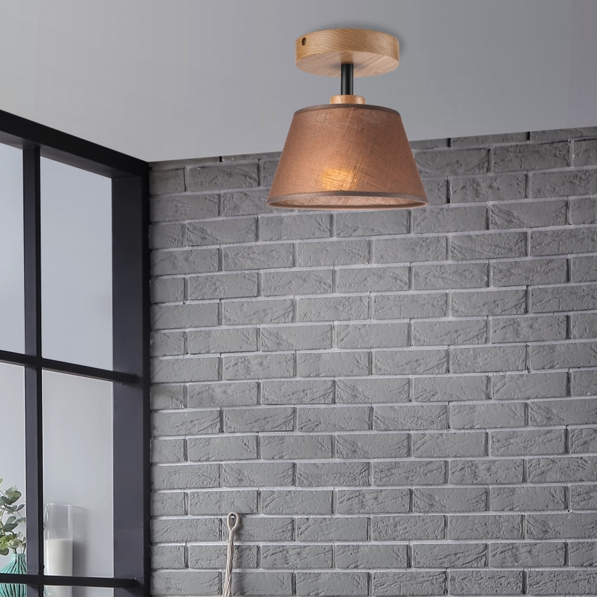 Brilagi - LED  Nadgradni luster ANTHONY 1xE14/60W/230V hrast/smeđa