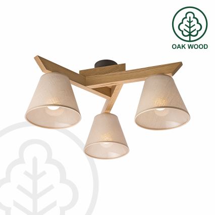 Brilagi - LED  Nadgradni luster ANTHONY 3xE14/40W/230V hrast/bež