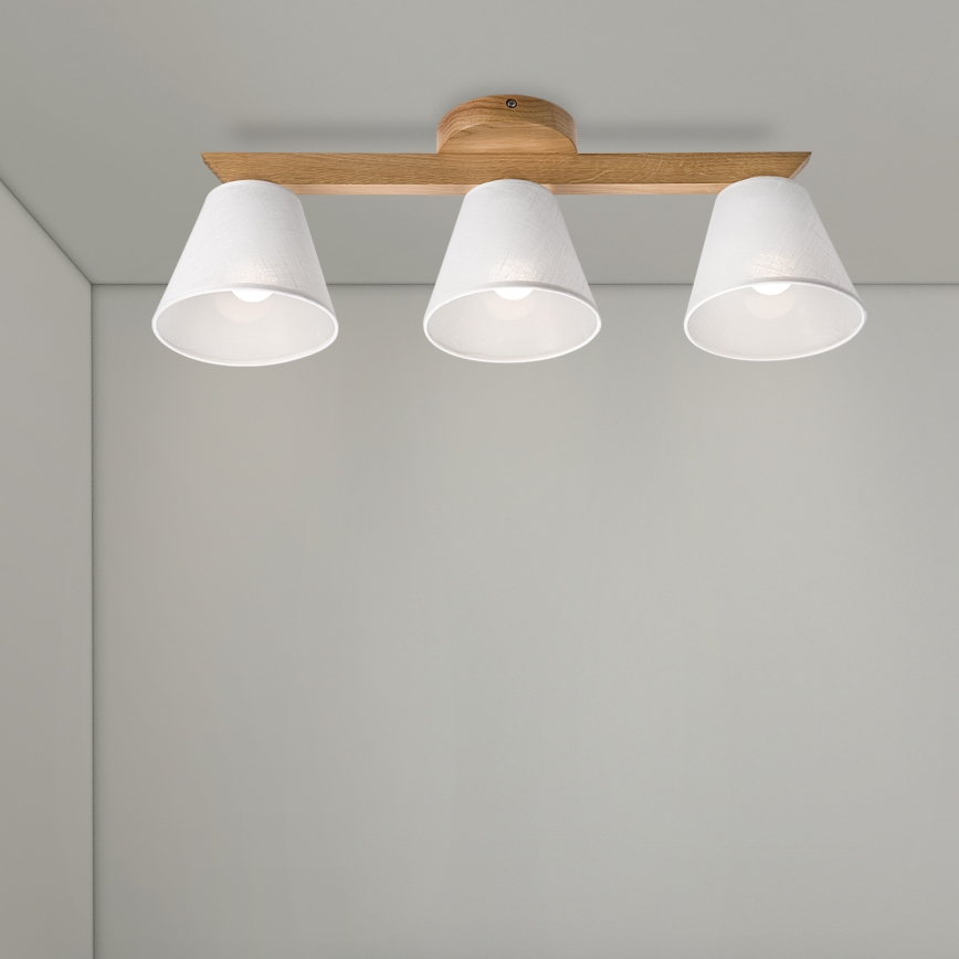 Brilagi - LED  Nadgradni luster ANTHONY 3xE14/40W/230V hrast/bijela
