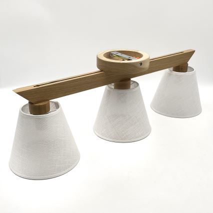 Brilagi - LED  Nadgradni luster ANTHONY 3xE14/40W/230V hrast/bijela