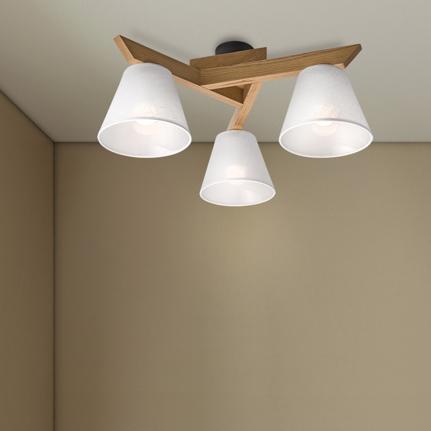 Brilagi - LED  Nadgradni luster ANTHONY 3xE14/40W/230V hrast/bijela