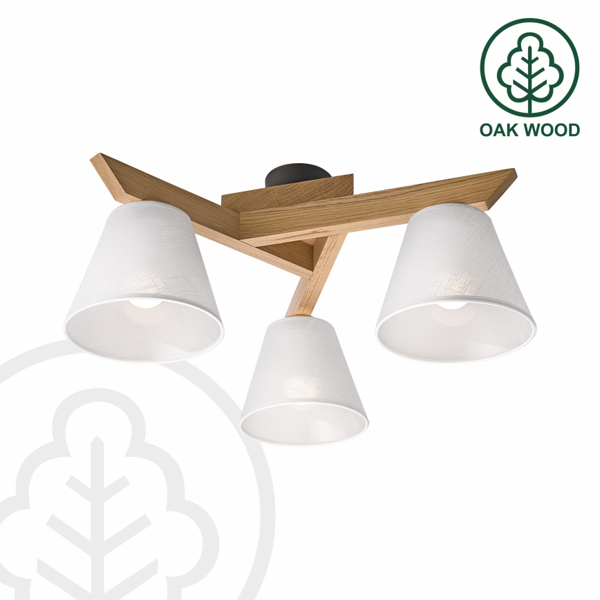 Brilagi - LED  Nadgradni luster ANTHONY 3xE14/40W/230V hrast/bijela