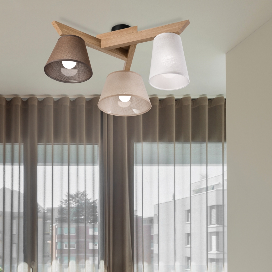 Brilagi - LED  Nadgradni luster ANTHONY 3xE14/40W/230V hrast