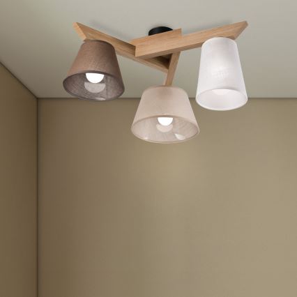 Brilagi - LED  Nadgradni luster ANTHONY 3xE14/40W/230V hrast