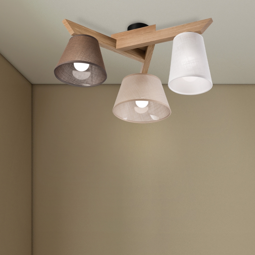 Brilagi - LED  Nadgradni luster ANTHONY 3xE14/40W/230V hrast