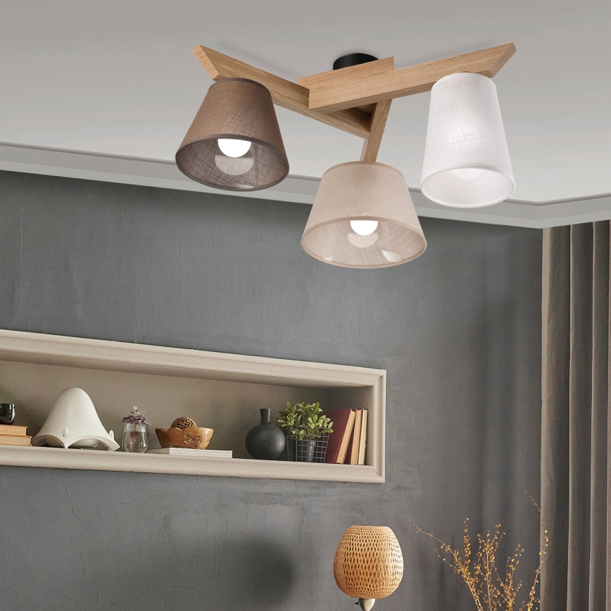 Brilagi - LED  Nadgradni luster ANTHONY 3xE14/40W/230V hrast