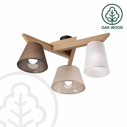 Brilagi - LED  Nadgradni luster ANTHONY 3xE14/40W/230V hrast