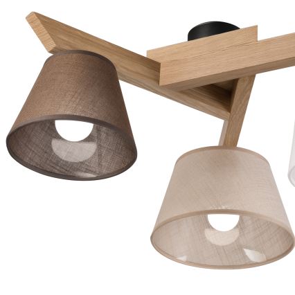 Brilagi - LED  Nadgradni luster ANTHONY 3xE14/40W/230V hrast