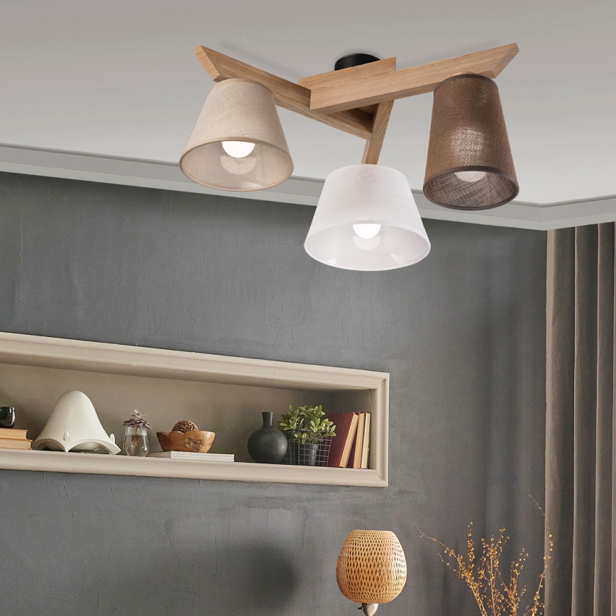 Brilagi - LED  Nadgradni luster ANTHONY 3xE14/40W/230V hrast