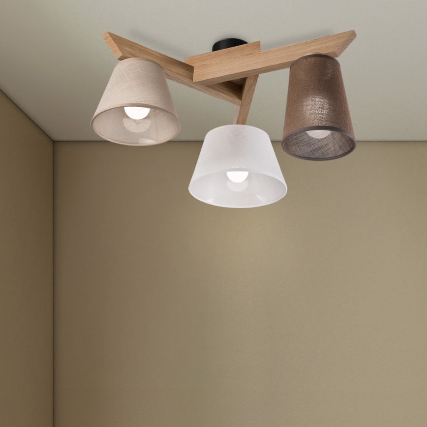 Brilagi - LED  Nadgradni luster ANTHONY 3xE14/40W/230V hrast