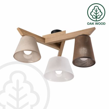 Brilagi - LED  Nadgradni luster ANTHONY 3xE14/40W/230V hrast