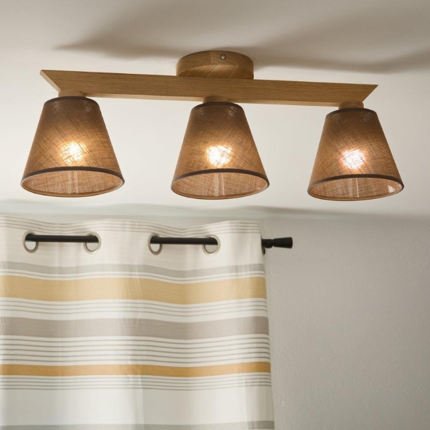 Brilagi - LED  Nadgradni luster ANTHONY 3xE14/40W/230V hrast/smeđa