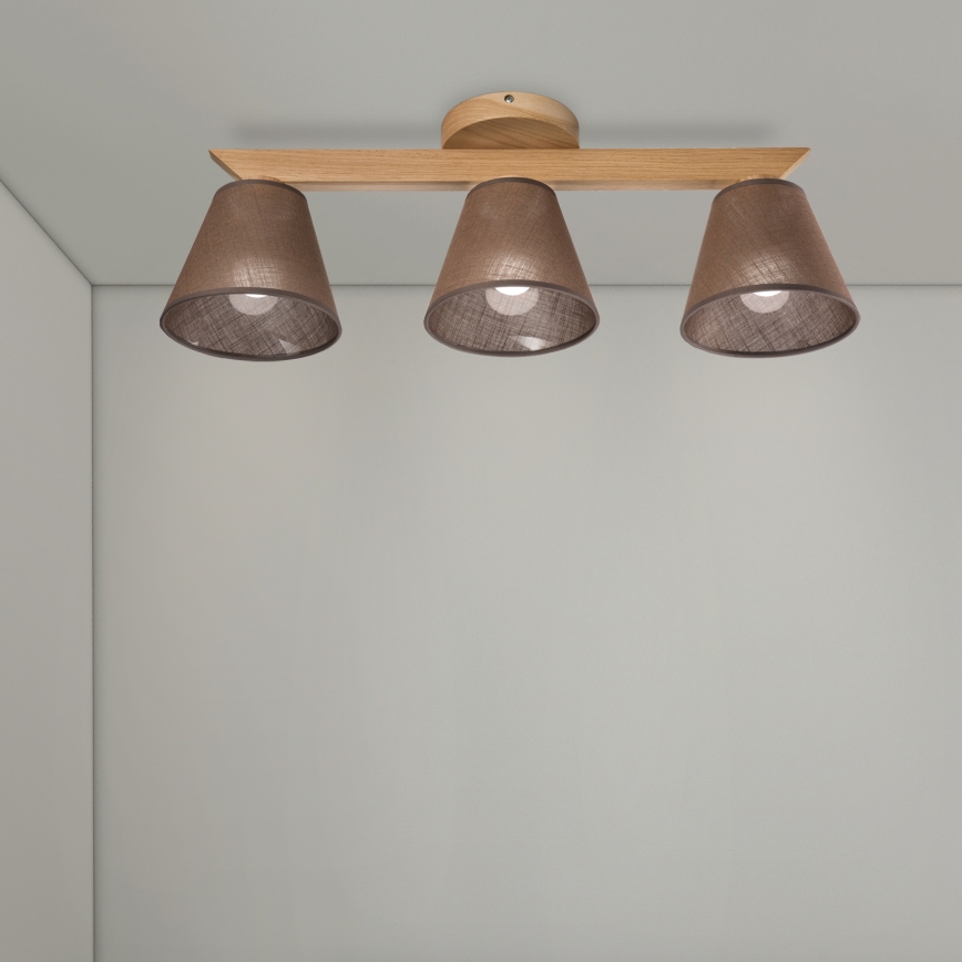 Brilagi - LED  Nadgradni luster ANTHONY 3xE14/40W/230V hrast/smeđa