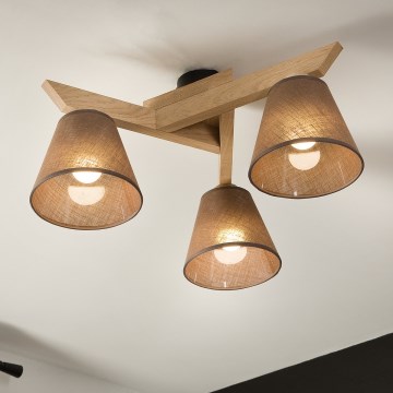 Brilagi - LED  Nadgradni luster ANTHONY 3xE14/40W/230V hrast/smeđa