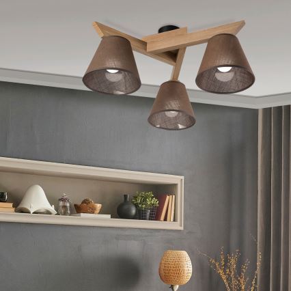Brilagi - LED  Nadgradni luster ANTHONY 3xE14/40W/230V hrast/smeđa