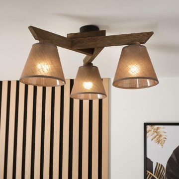 Brilagi - LED  Nadgradni luster ANTHONY 3xE14/40W/230V hrast/smeđa