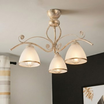 Brilagi - LED nadgradni luster ANTICO 3xE27/60W/230V 3000K bijela patina