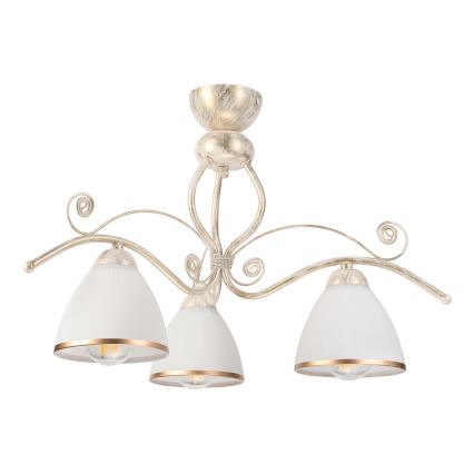 Brilagi - LED nadgradni luster ANTICO 3xE27/60W/230V 3000K bijela patina