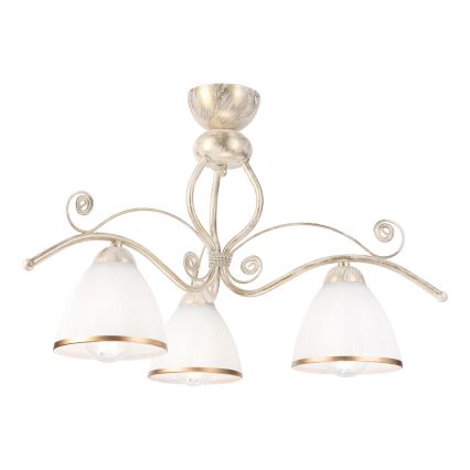 Brilagi - LED nadgradni luster ANTICO 3xE27/60W/230V 3000K bijela patina