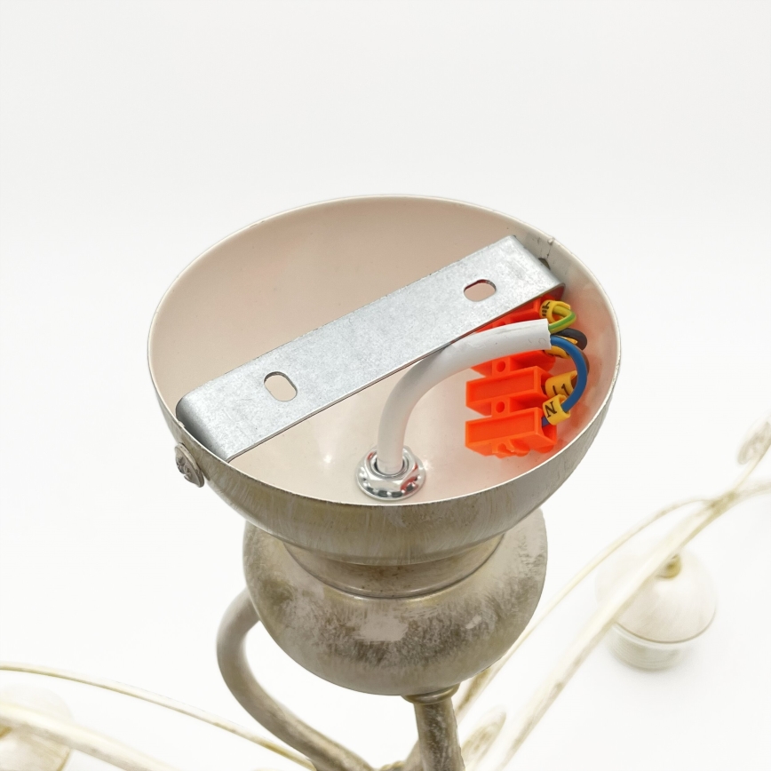 Brilagi - LED nadgradni luster ANTICO 3xE27/60W/230V bijela patina