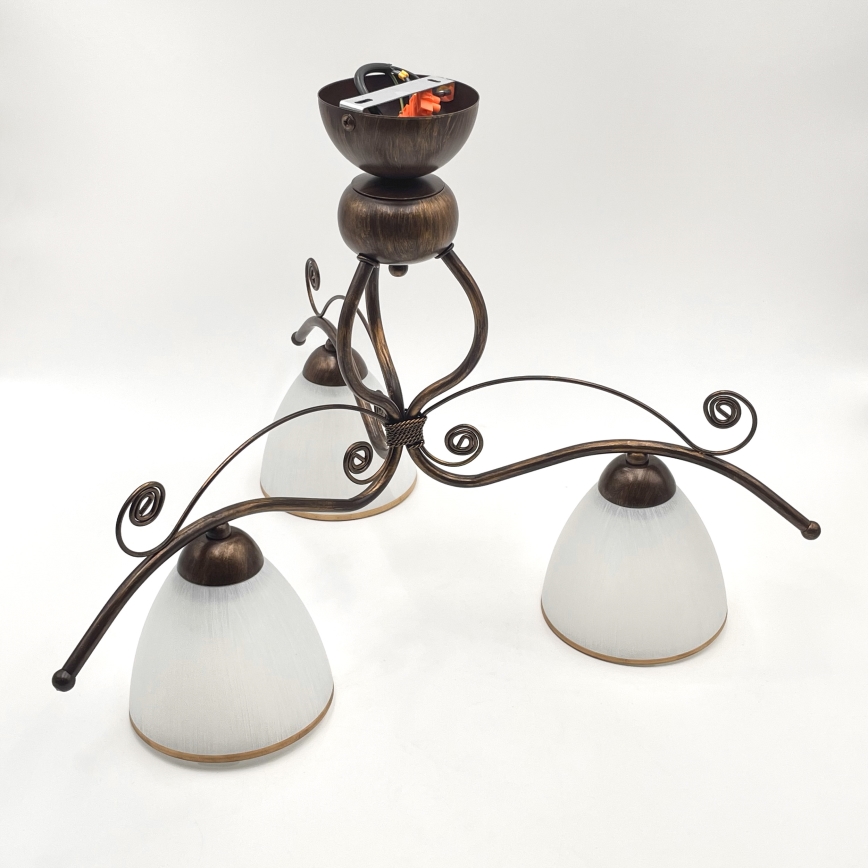 Brilagi - LED Nadgradni luster ANTICO 3xE27/60W/230V bronca patina