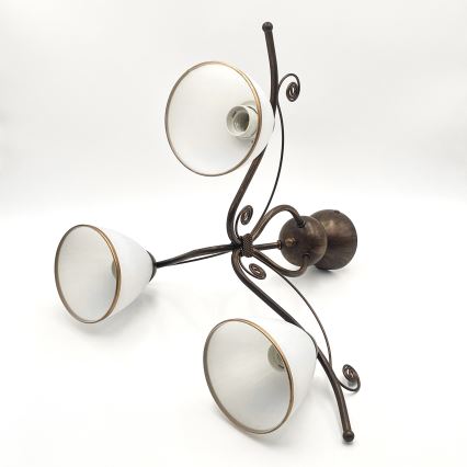 Brilagi - LED Nadgradni luster ANTICO 3xE27/60W/230V bronca patina