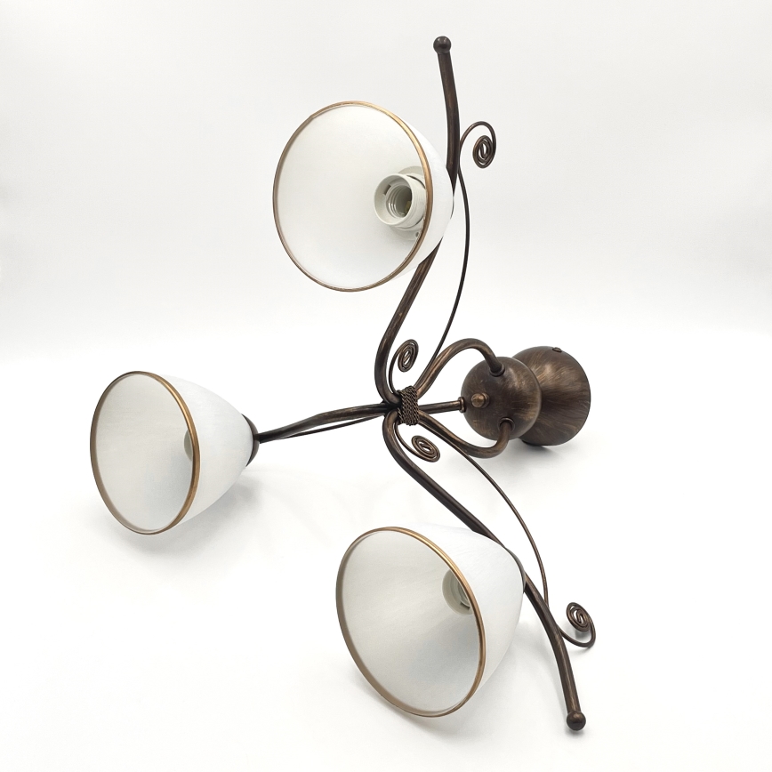 Brilagi - LED Nadgradni luster ANTICO 3xE27/60W/230V bronca patina