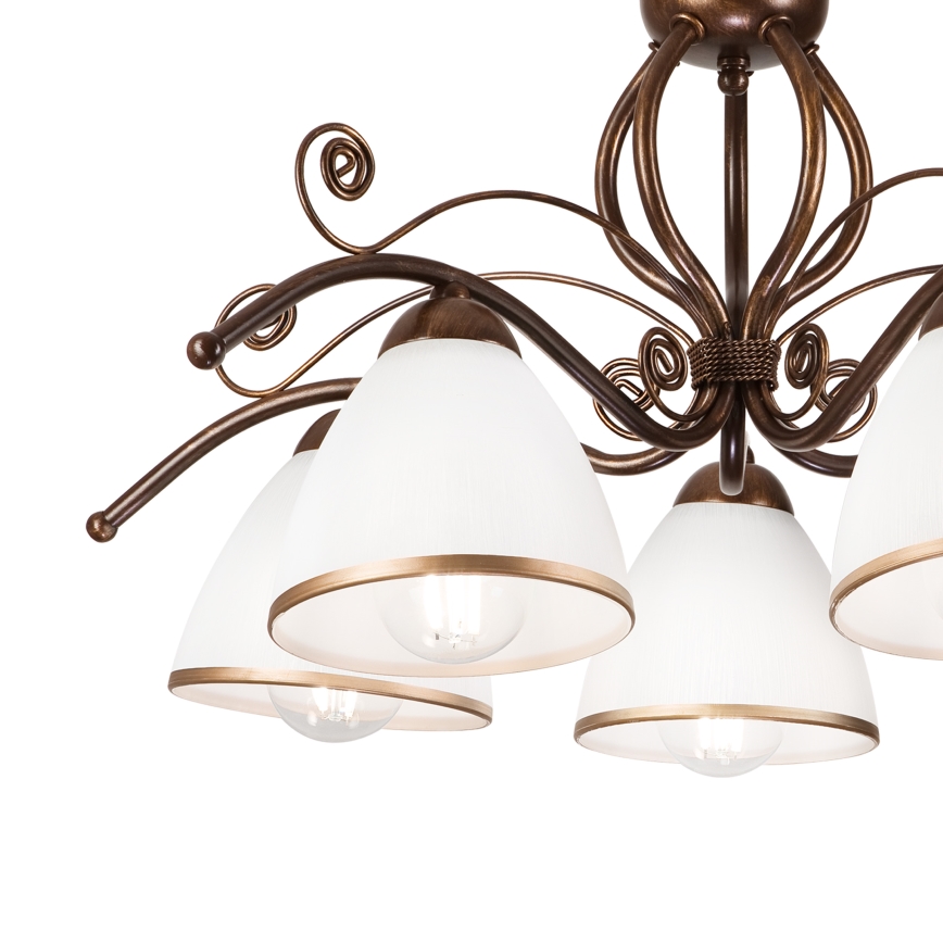 Brilagi - LED Nadgradni luster ANTICO 5xE27/60W/230V bronca patina