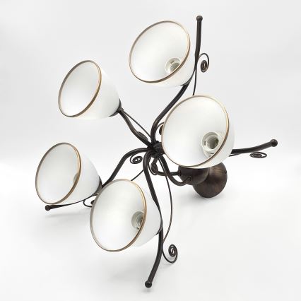 Brilagi - LED Nadgradni luster ANTICO 5xE27/60W/230V bronca patina