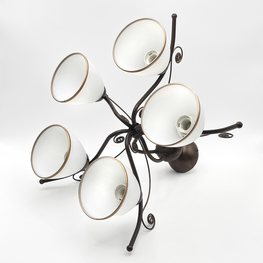 Brilagi - LED Nadgradni luster ANTICO 5xE27/60W/230V bronca patina