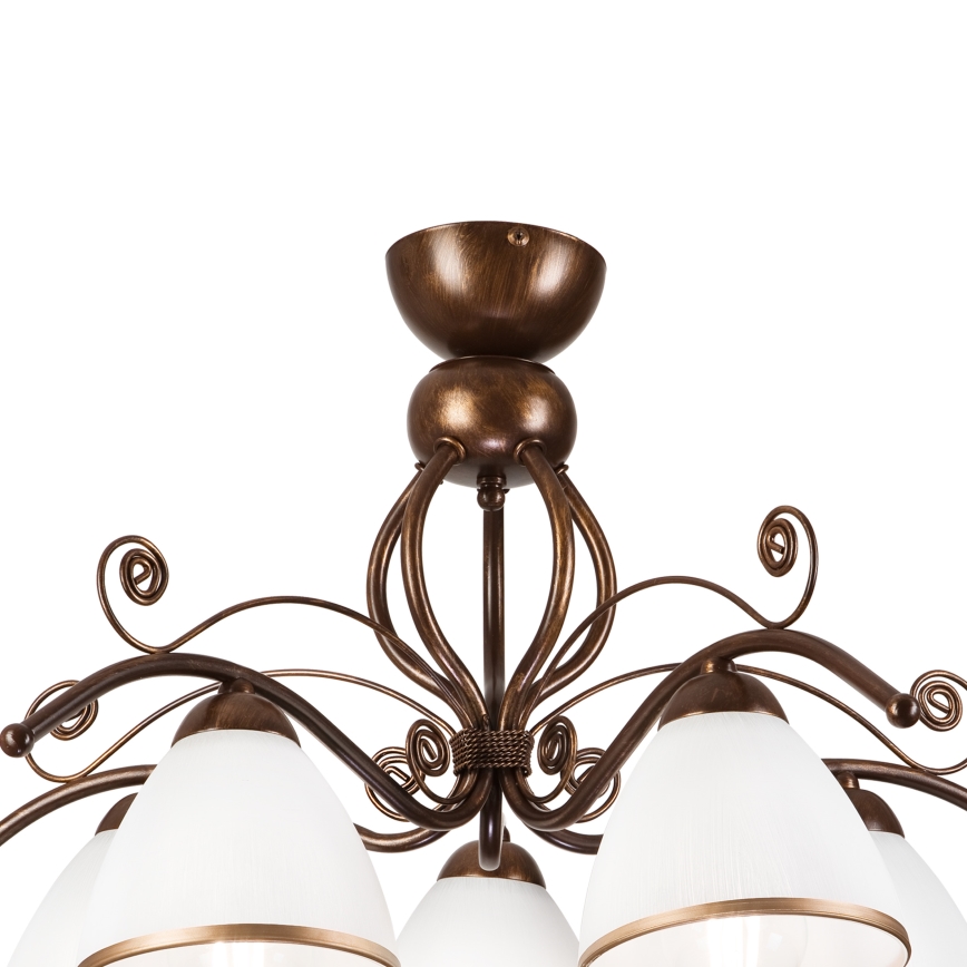 Brilagi - LED Nadgradni luster ANTICO 5xE27/60W/230V bronca patina
