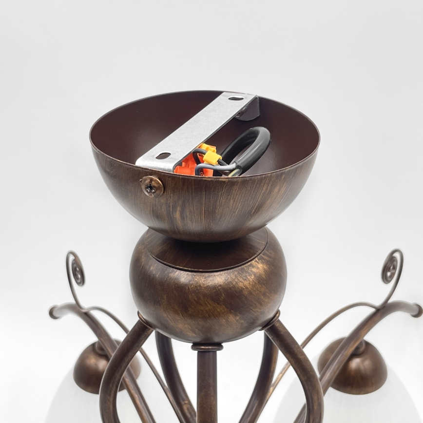 Brilagi - LED Nadgradni luster ANTICO 5xE27/60W/230V bronca patina