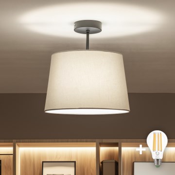 Brilagi - LED nadgradni luster CERIA 1xE27/60W/230V Ø 30 cm crna/siva