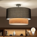 Brilagi - LED nadgradni luster CERIA 1xE27/60W/230V Ø 50 cm crna/bež