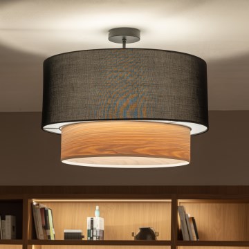 Brilagi - LED nadgradni luster CERIA 1xE27/60W/230V Ø 50 cm crna/bež