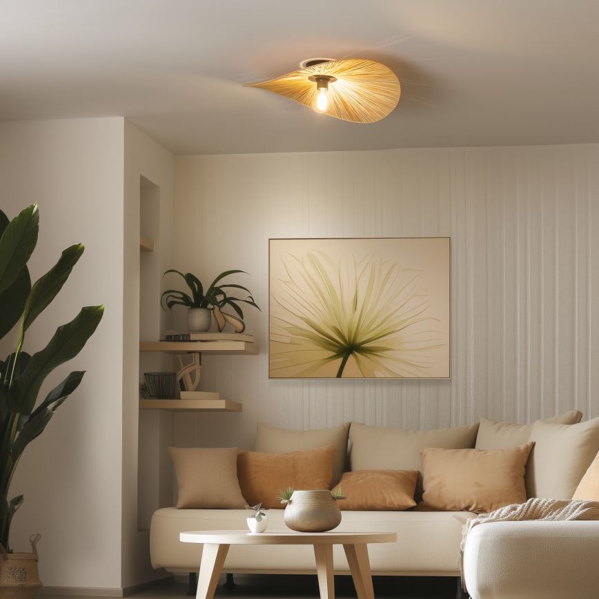 Brilagi - LED nadgradni luster CERIA BOHO 1xE27/40W/230V promjer 60 cm, rafija