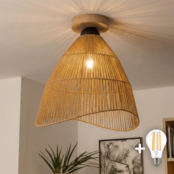 Brilagi - LED nadgradni luster CERIA BOHO 1xE27/40W/230V Ø 50 cm smeđa/hrast