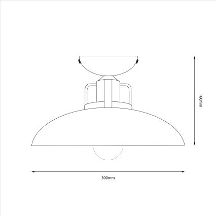 Brilagi - LED Nadgradni luster FLAMENGO 1xE27/60W/230V bijela