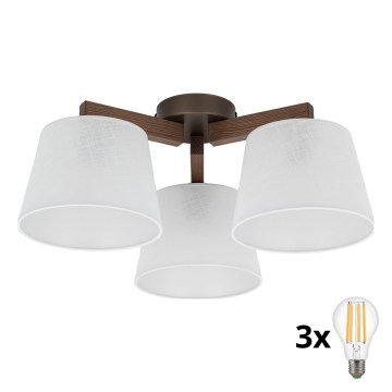 BRILAGI - LED Nadgradni luster LATTE 3xE27/15W/230V borovina/bijela