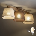 BRILAGI - LED Nadgradni luster LATTE 3xE27/15W/230V borovina/mix