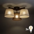 BRILAGI - LED nadgradni luster LATTE 3xE27/15W/230V borovina/mix