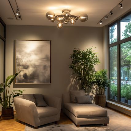 Brilagi - LED Nadgradni luster MILLA 10xG9/3W/230V sjajni krom/dimna