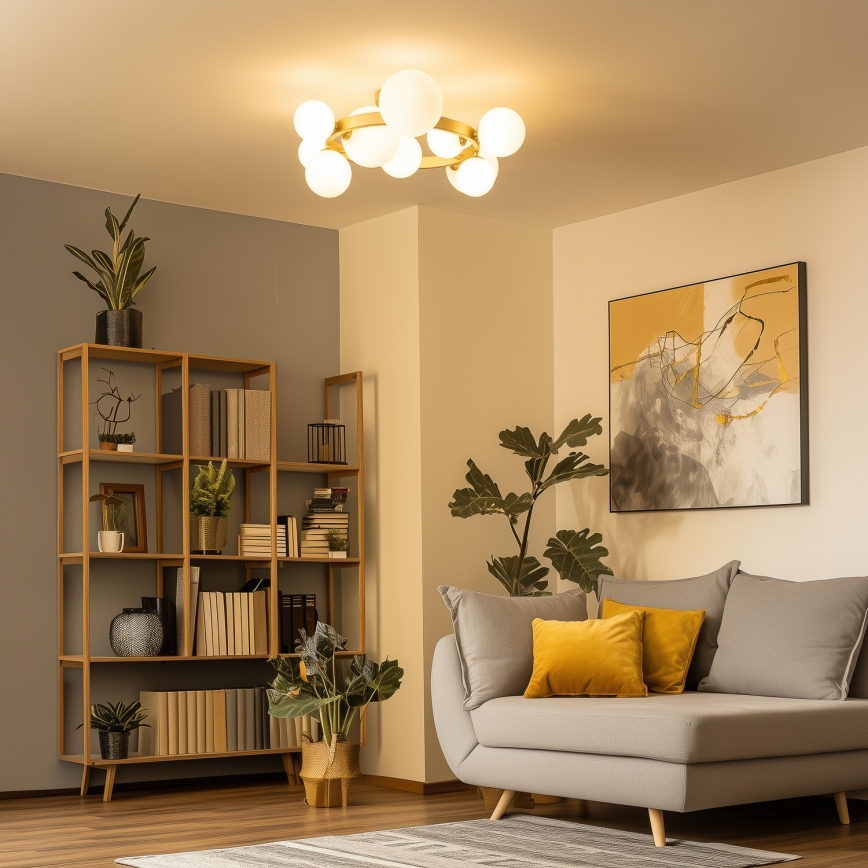 Brilagi - LED Nadgradni luster MILLA 10xG9/3W/230V zlatna/bijela