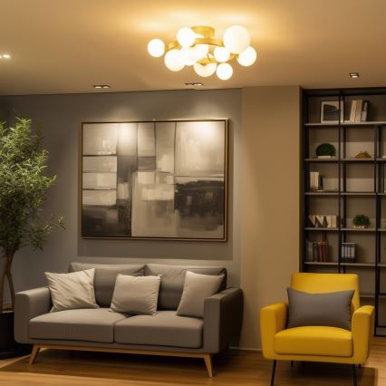 Brilagi - LED Nadgradni luster MILLA 10xG9/3W/230V zlatna/bijela