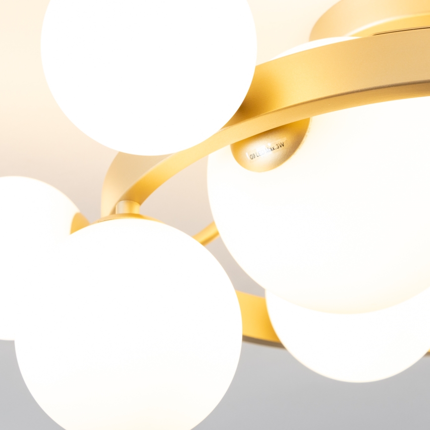 Brilagi - LED Nadgradni luster MILLA 10xG9/3W/230V zlatna/bijela