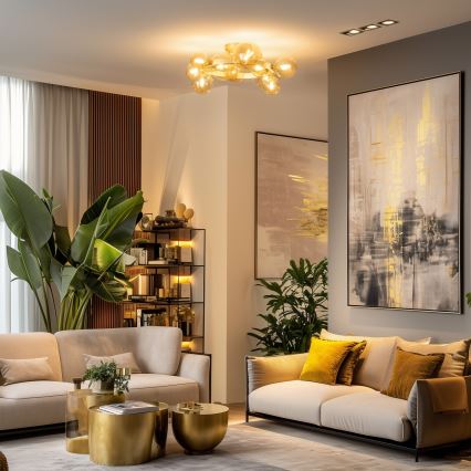 Brilagi - LED Nadgradni luster MILLA 10xG9/3W/230V zlatna