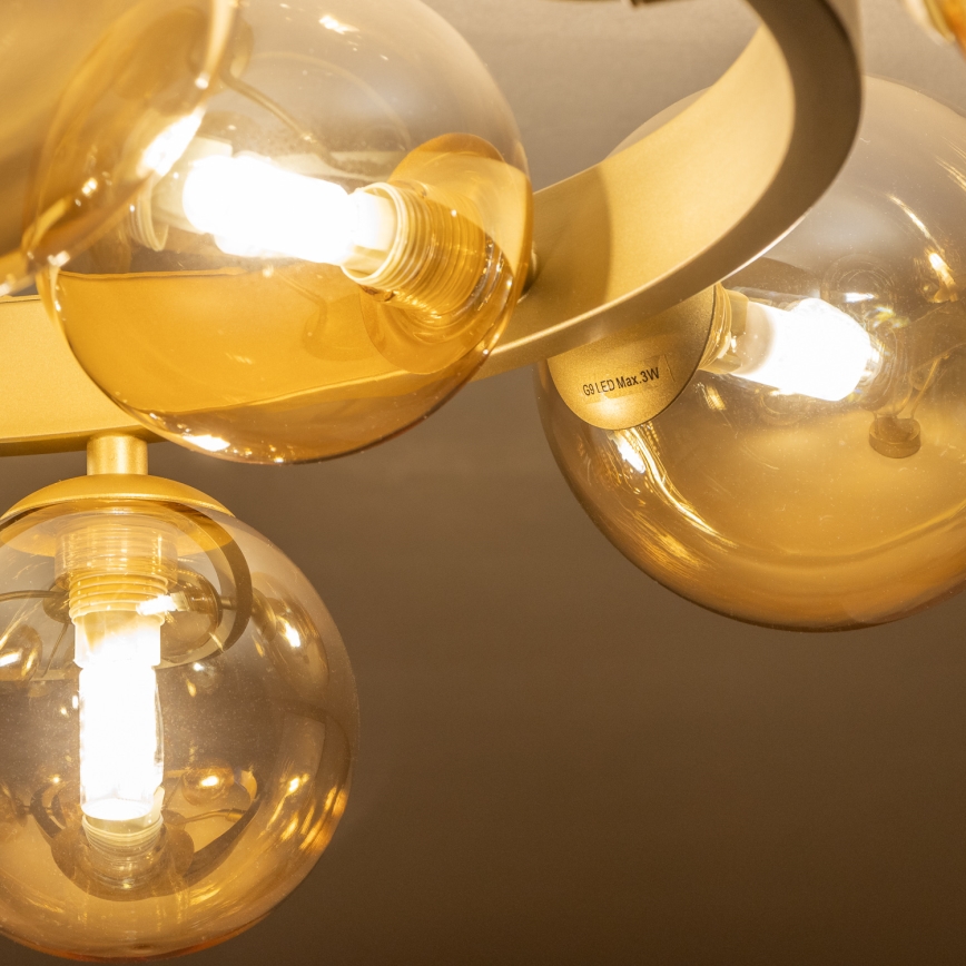 Brilagi - LED Nadgradni luster MILLA 10xG9/3W/230V zlatna